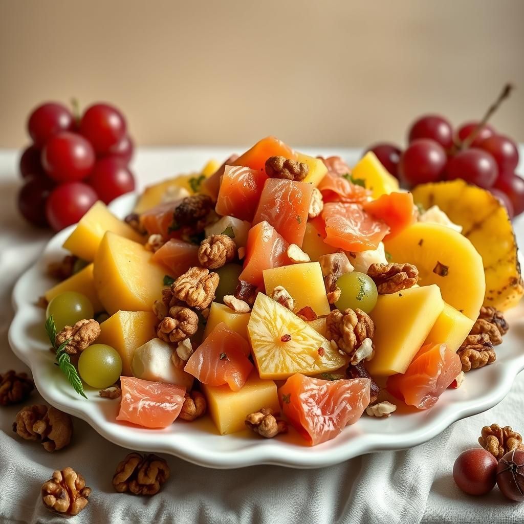Still Life Fruit Salad in Dutch Masters Style