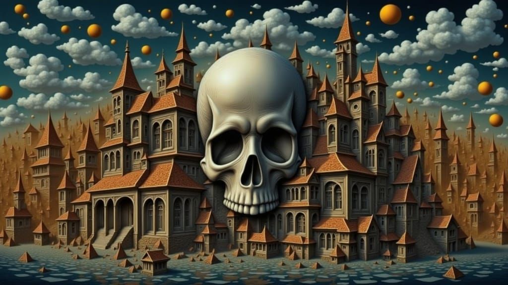 Ethereal Night Scene in Dark Realism Style