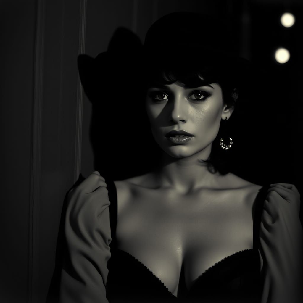 Noir Style Portrait of a Woman