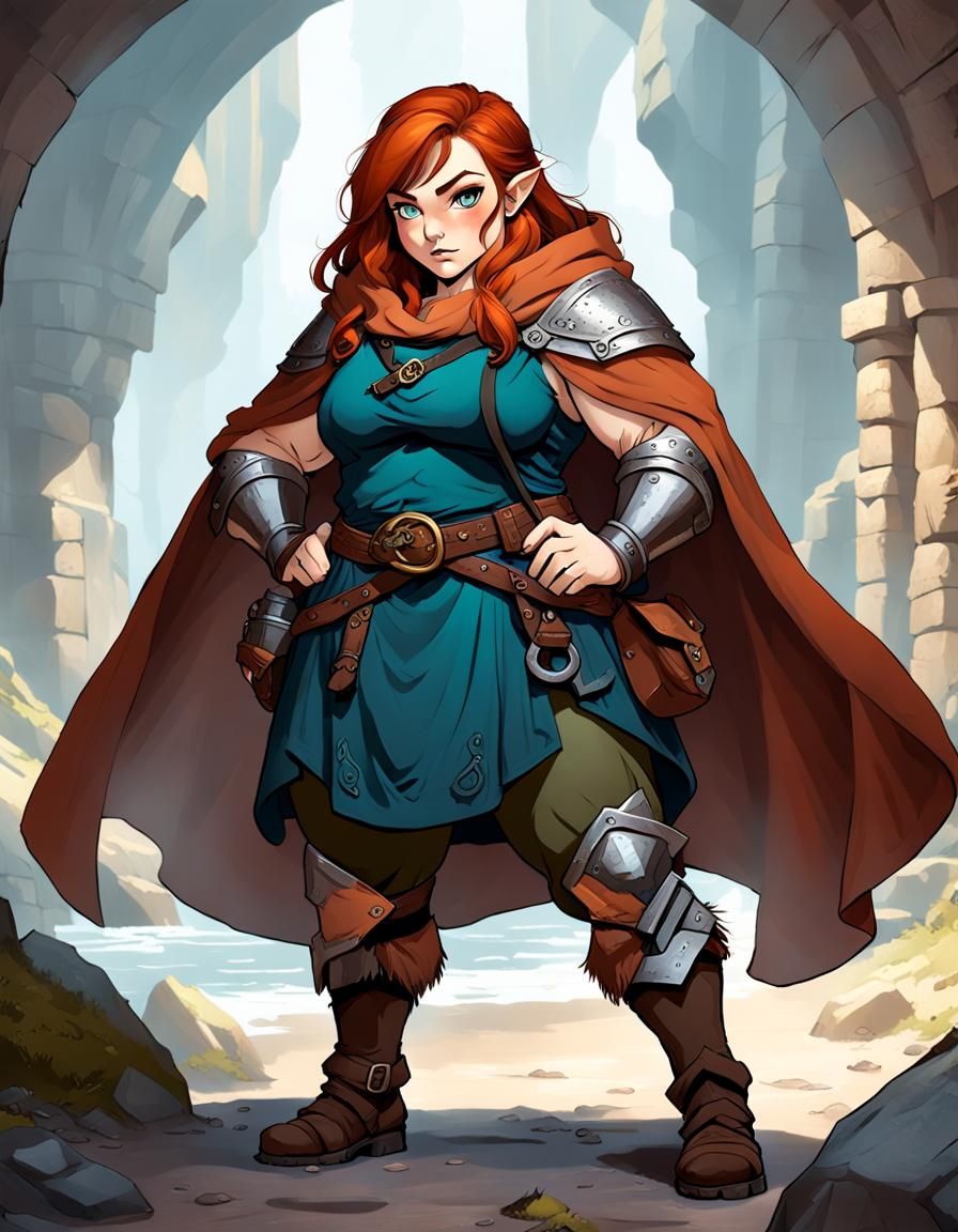Fantasy Dwarf Adventurer in Medieval Setting