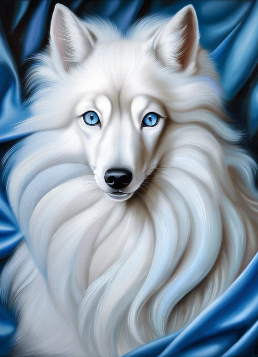 Ninetales Portrait in Renaissance Oil Painting Style