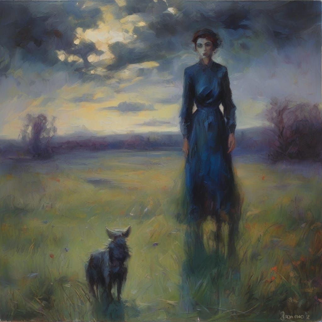 Surreal Beast Confronts Drowning Landscape in Moody, Express...