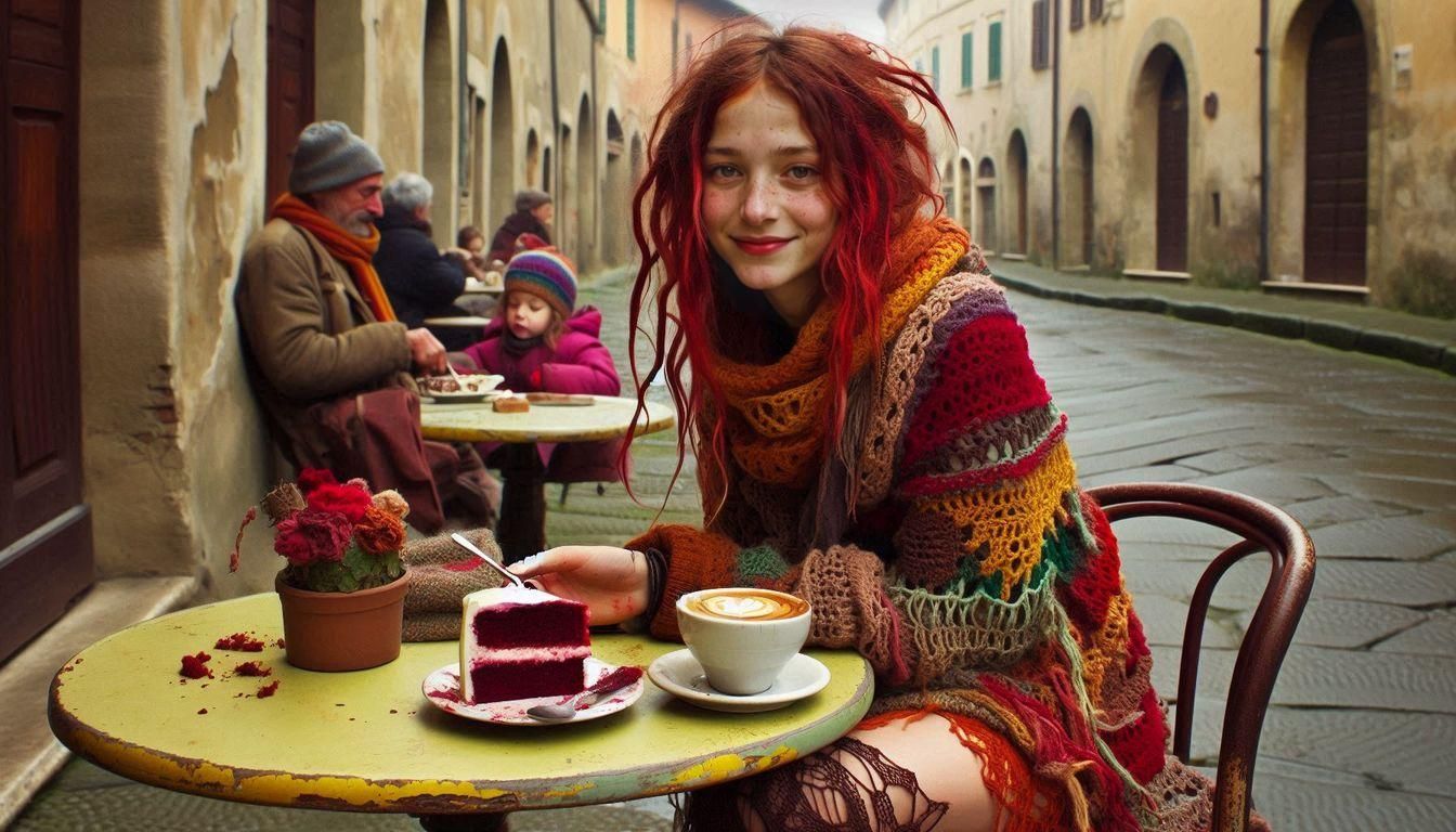 Italian Boho Punk Girl in Tuscany, Leibovitz Style