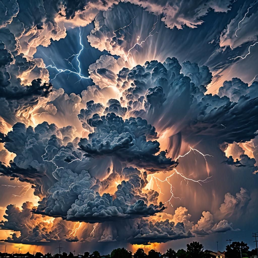 Celestial Being Creates Thunderous Clouds