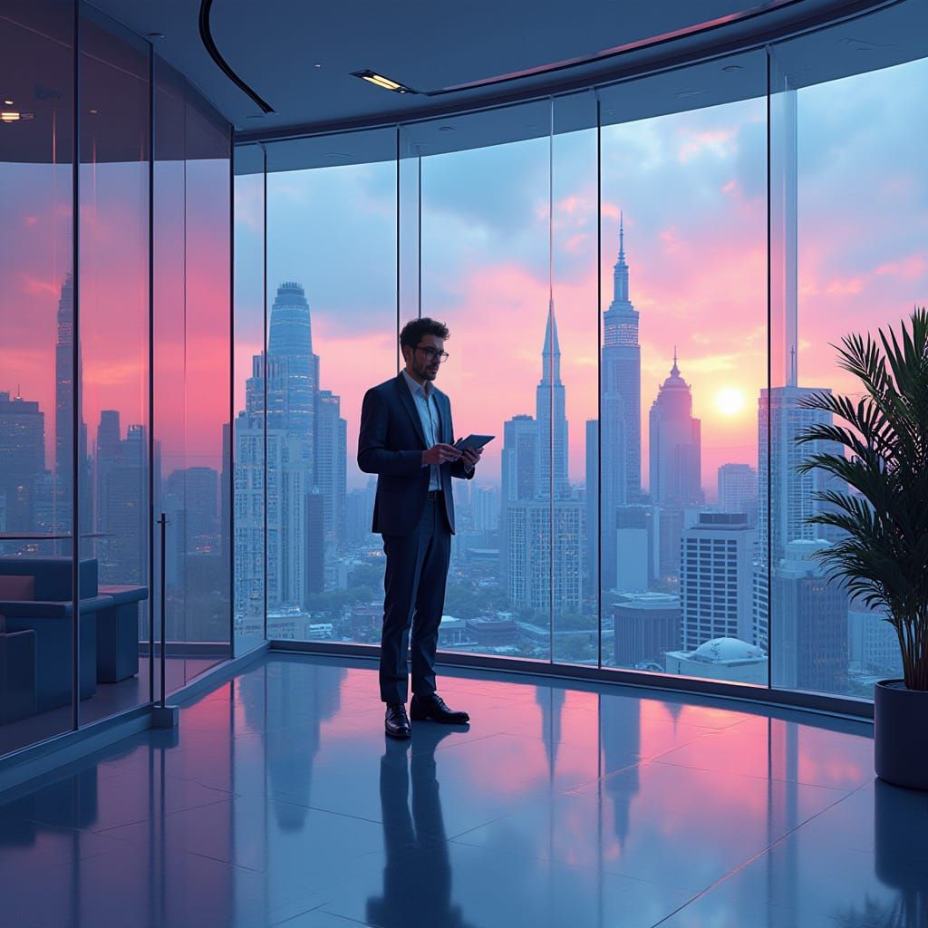 Modern Corporate Landscape in Minimalist Style