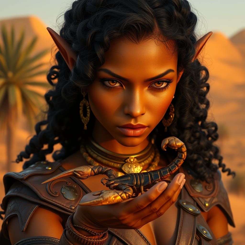 Elegant Desert Elf Goddess