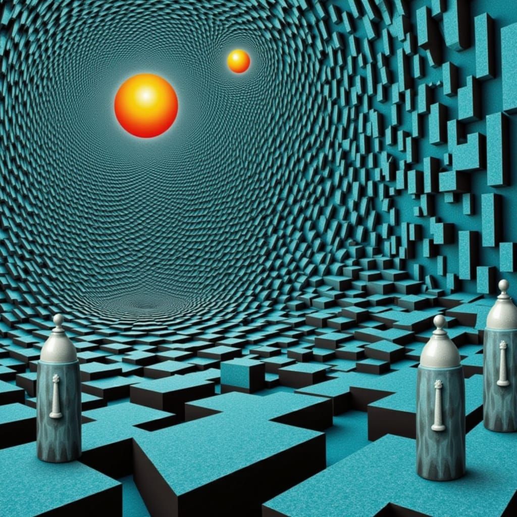 Surreal Alien Geometry in Smoky Photorealistic Abstraction