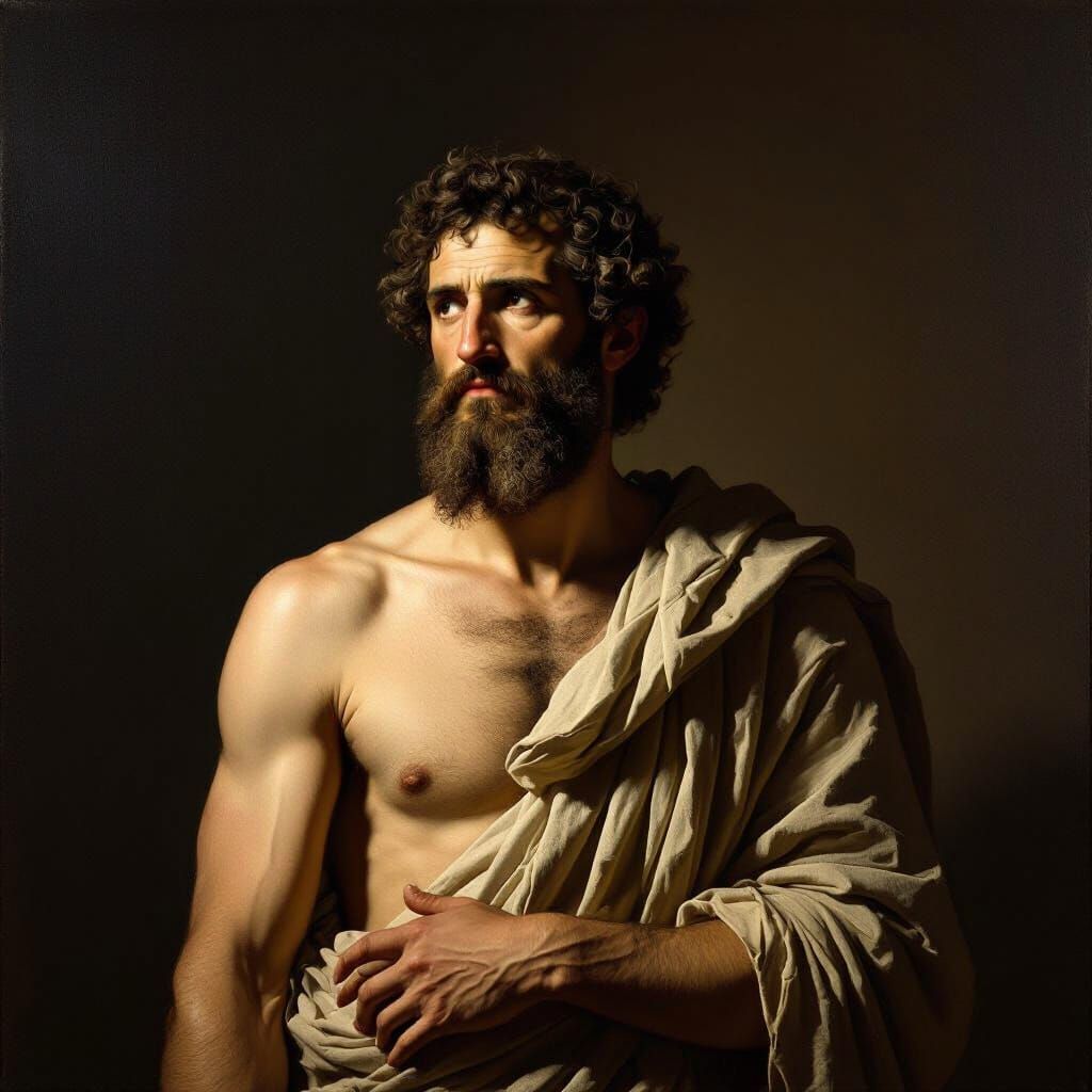 Ancient Greek Philosopher in Contemplation