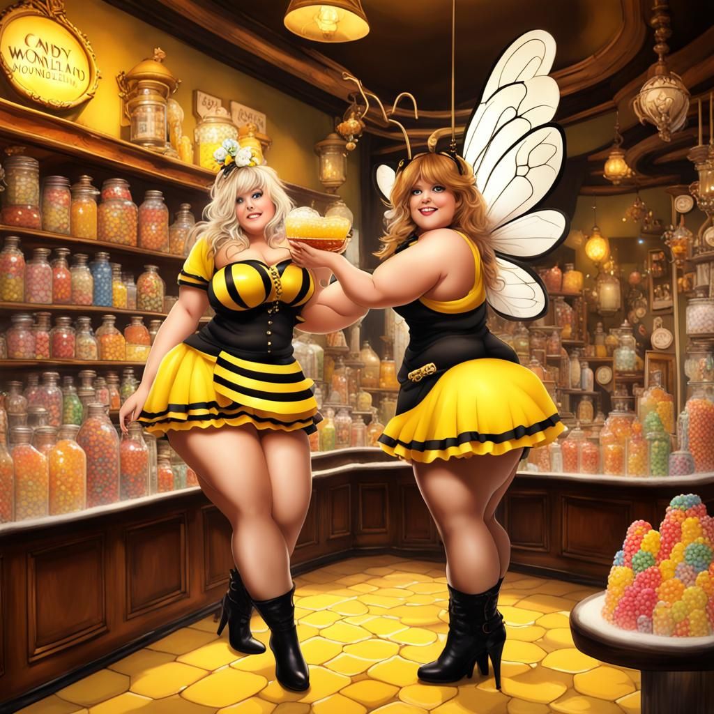 Candy Wonderland: Bees Serving Fairies and Phat Girl