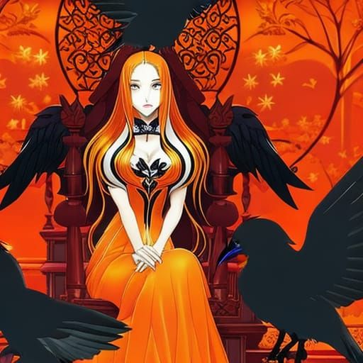 Anime Saint in Fantasy Flower Garden at Night