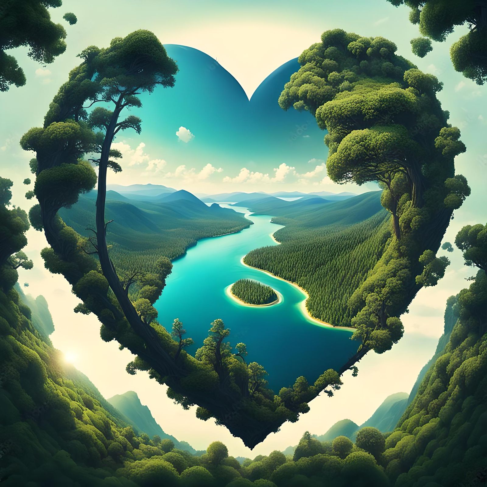 Heart-Shaped Earth: A Breathtaking Natural Landscape