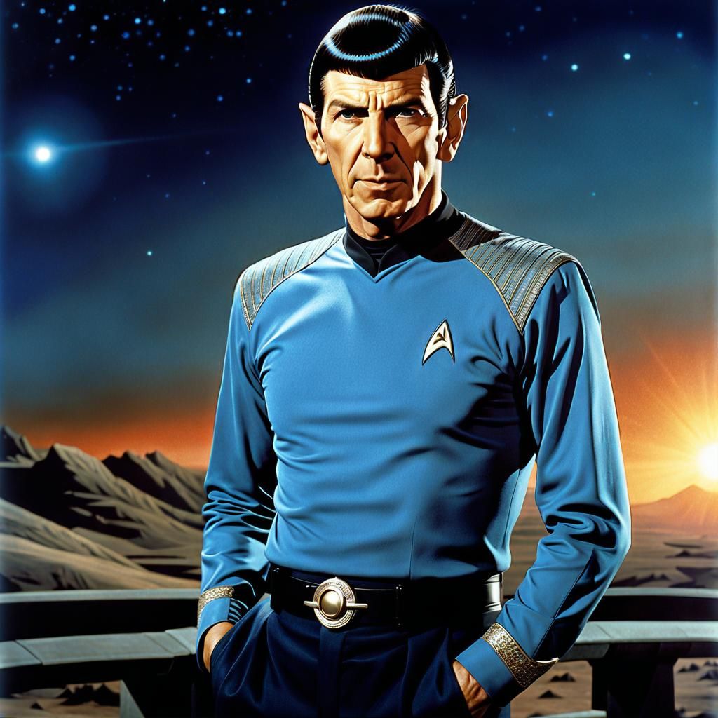 Young Spock Portrait on Enterprise Bridge