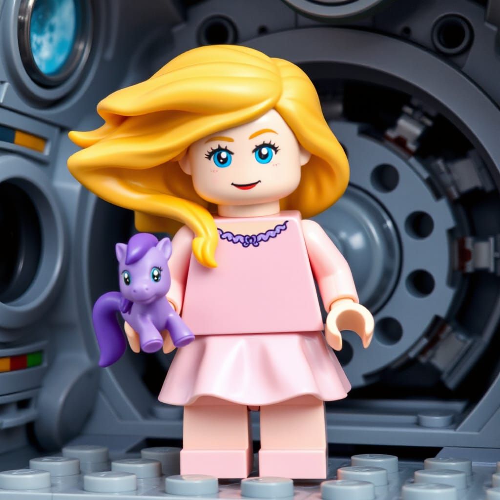 Lego Minifigure Girl in Sparkling Space Suit