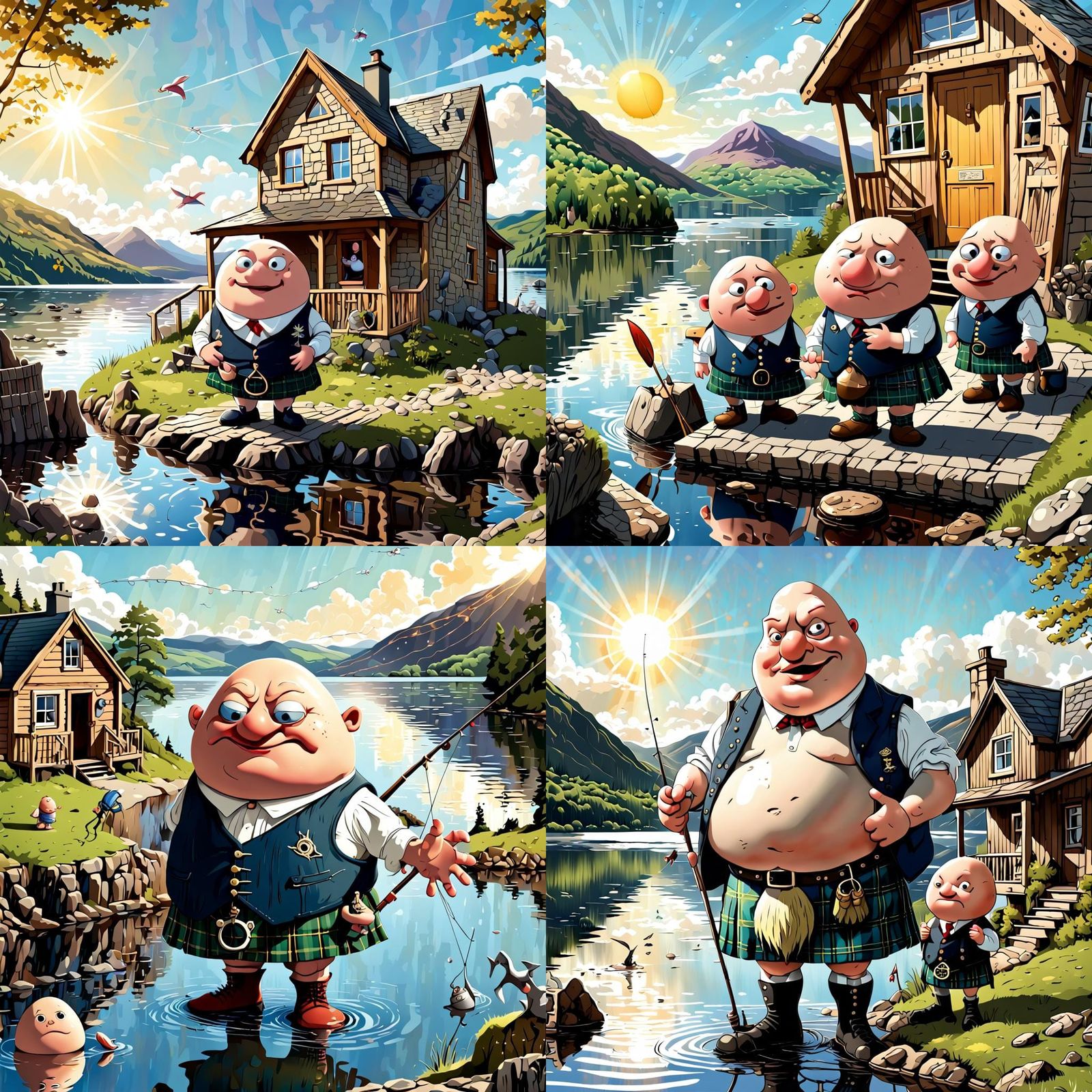 Humpty Dumpty Goes Fishing To Loch Ness, Scotland