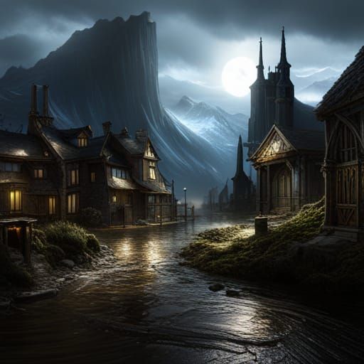Fantastical Matte Painting with Intricate Details