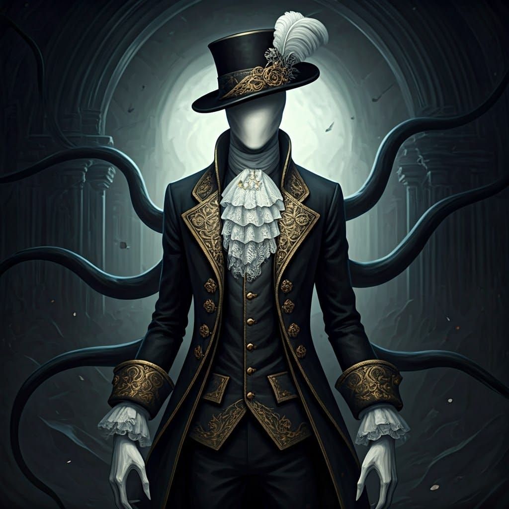 Baroque Fantasy Figure in 18th Century French Landscape