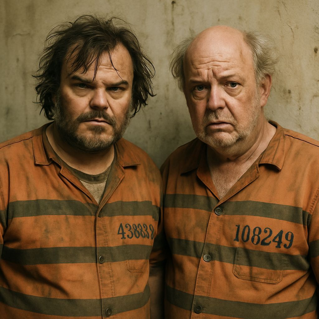 Jack Black and Kyle Gass as Disheveled Prisoners