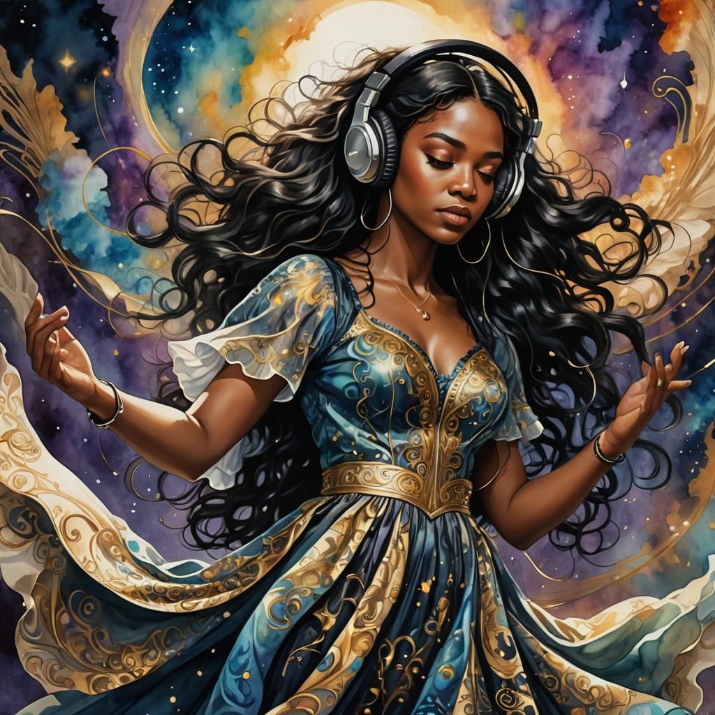 Angel Reese in Fairytale Ambience, Digital Illustration