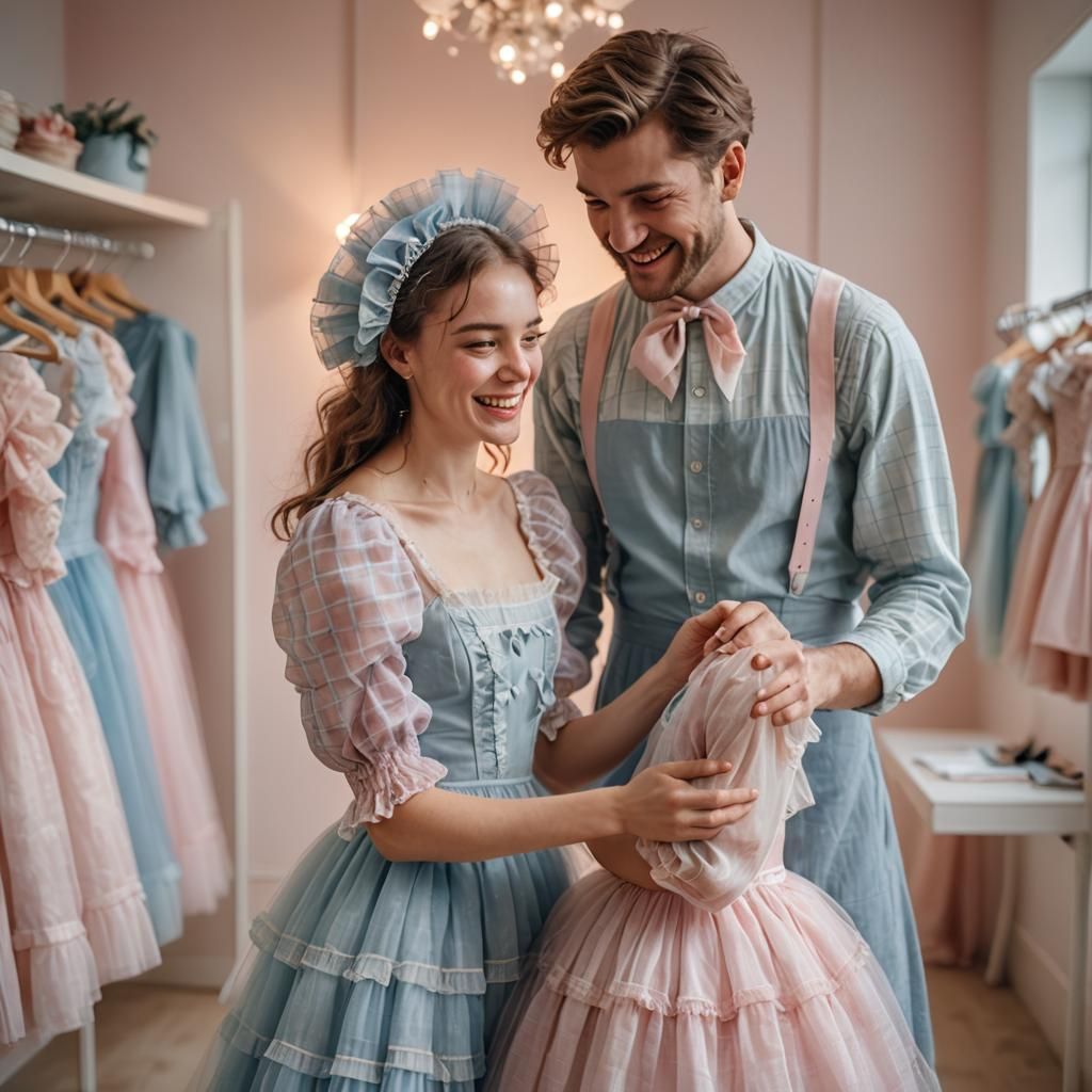 Humiliated Boy Crossdressing in Dreamy Pastel Style