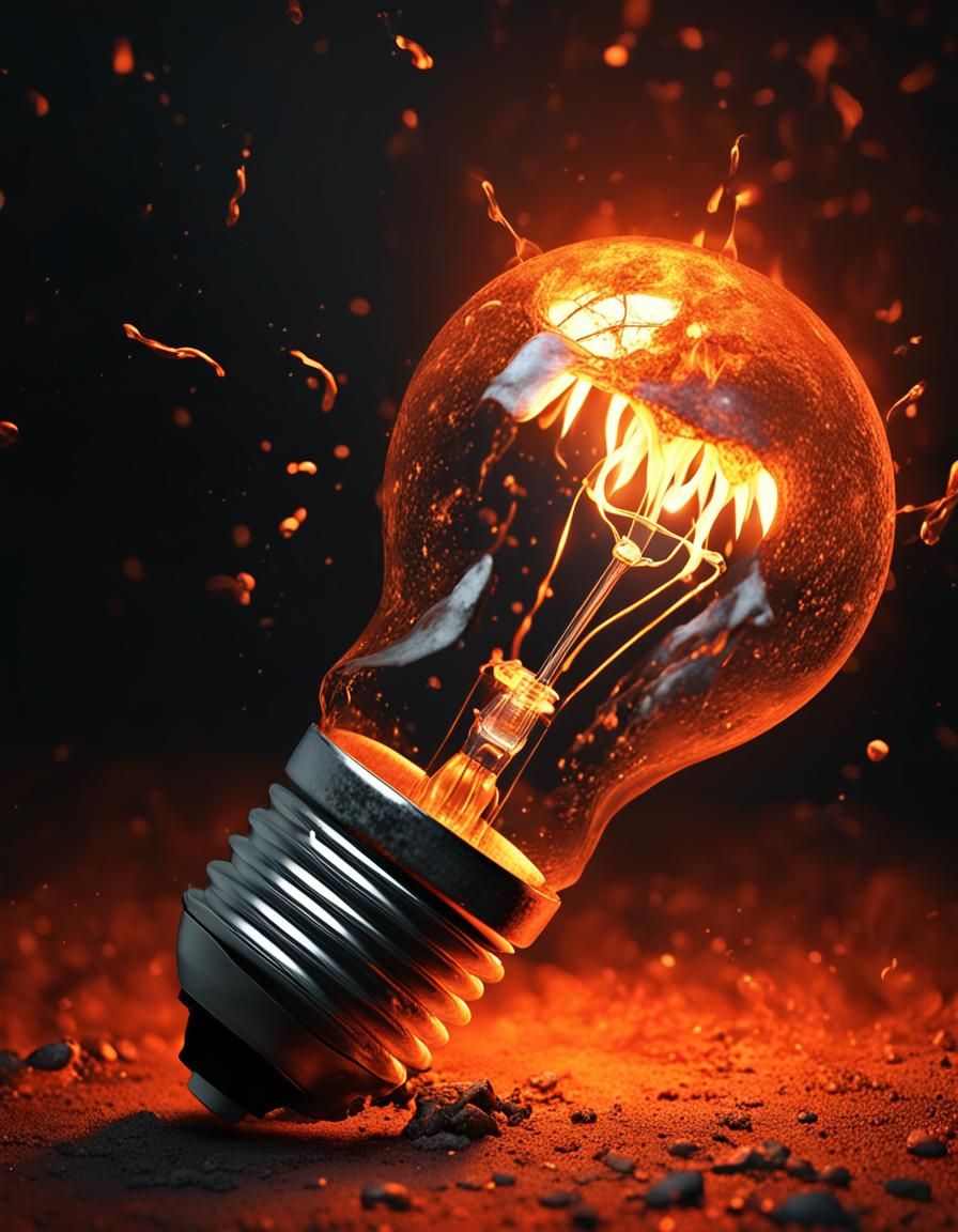 Exploding Lightbulb with Molten Metal Sparks