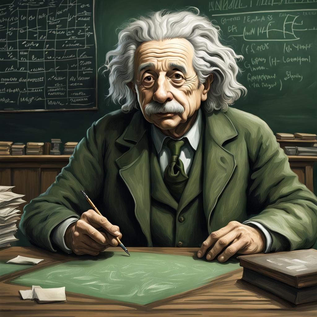 Einstein at Work: Hyperrealistic Art by Giger