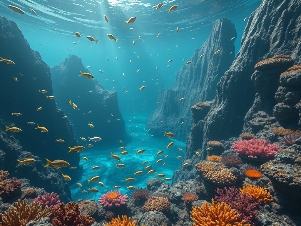 Dreamlike Underwater World in Futuristic Style