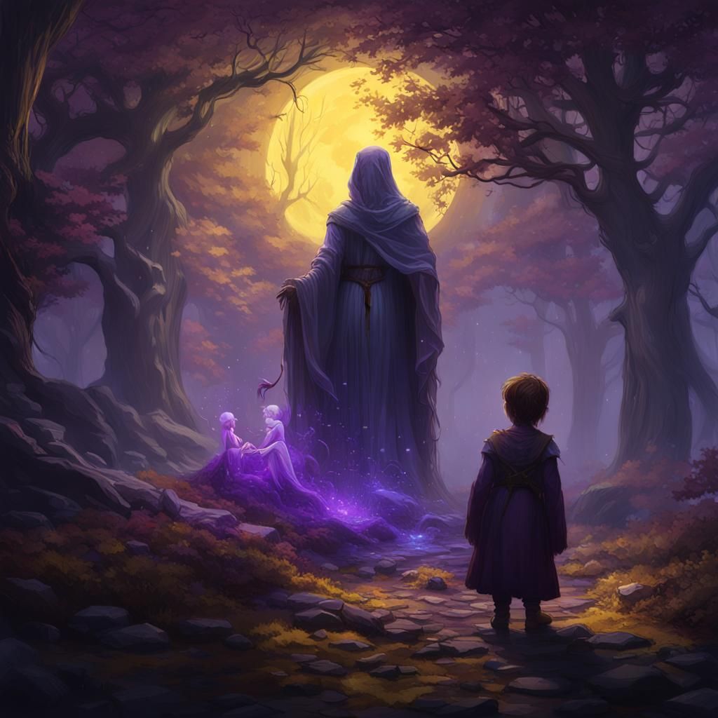 Ghostly Guardian Watching Over Sleeping Child