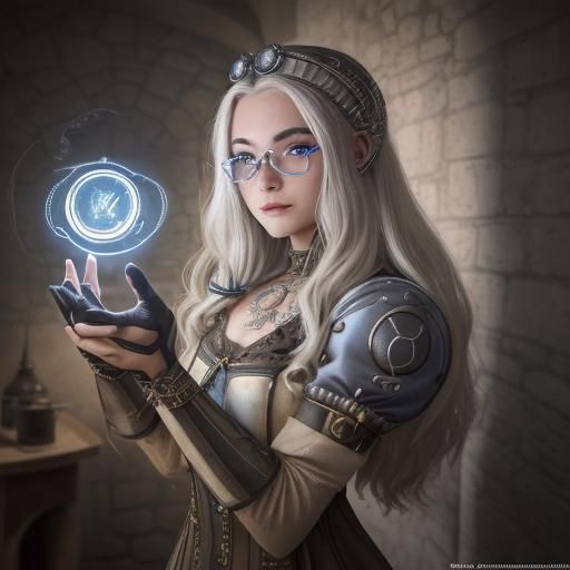 Spooky Cyborg Kitchen Scene in Transylvania