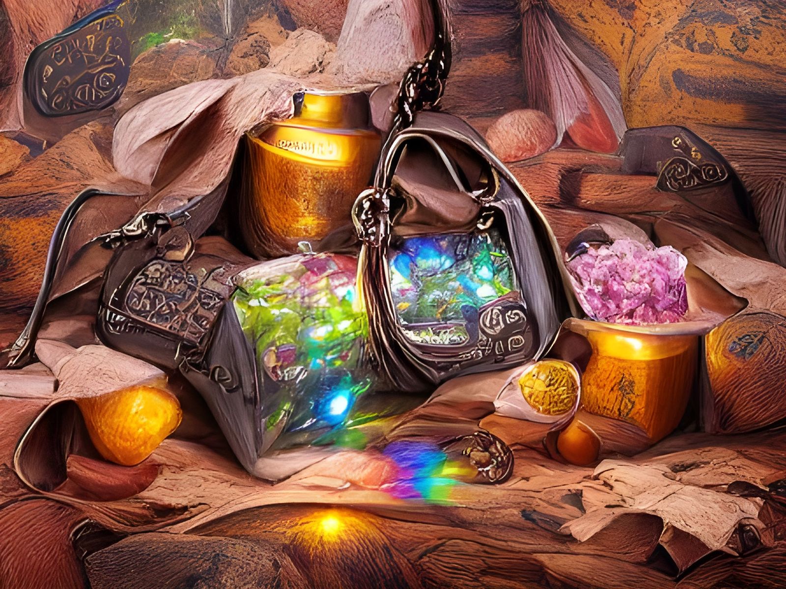 Magical Charms Radiate Energy from Enchanted Bag