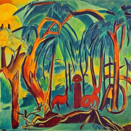 Rabbit's Last Stand: Expressionist Oil Painting