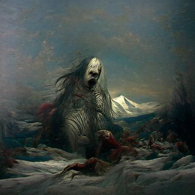 Terrifying Revenant in Gothic Horror Style
