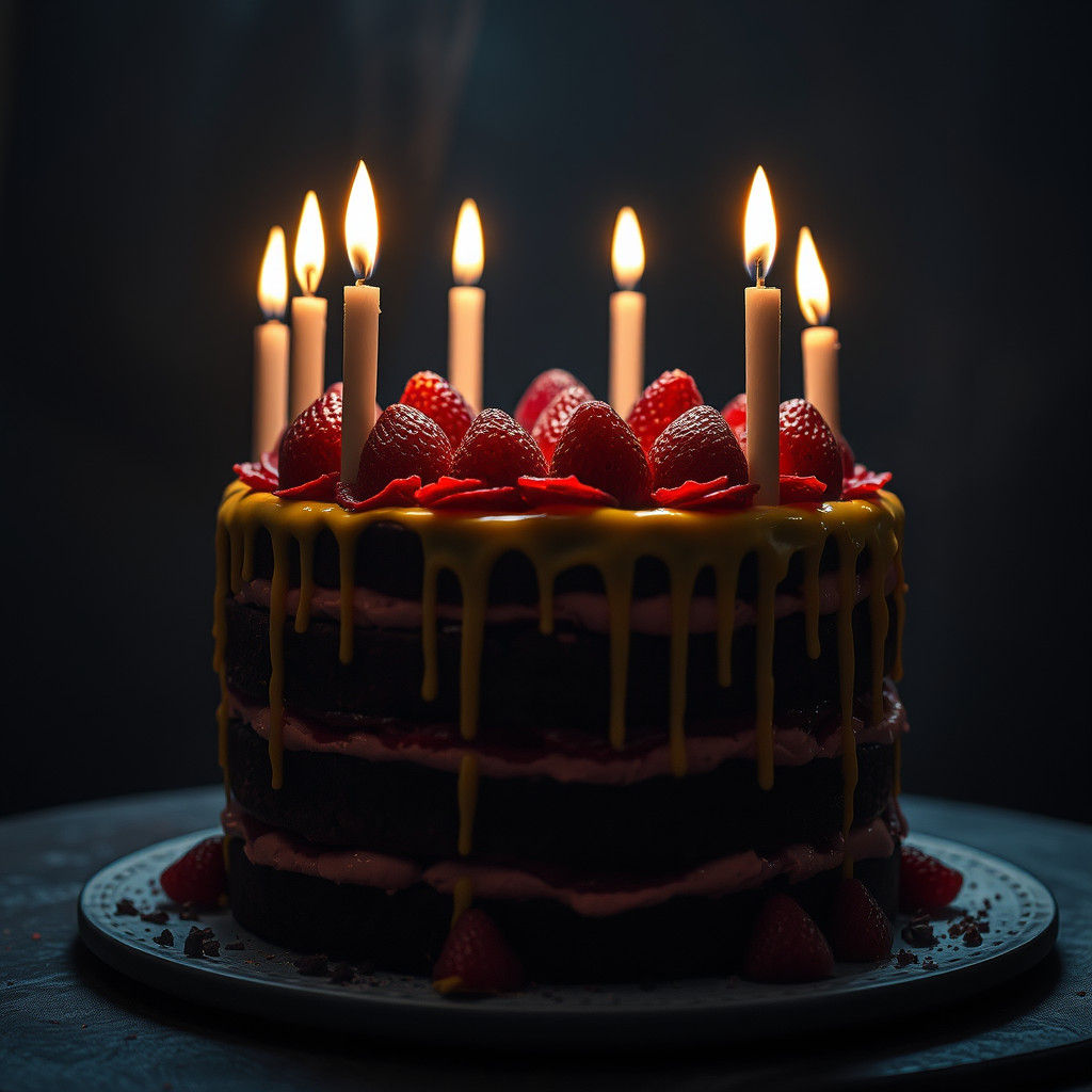 A curiously strawberry layered cake