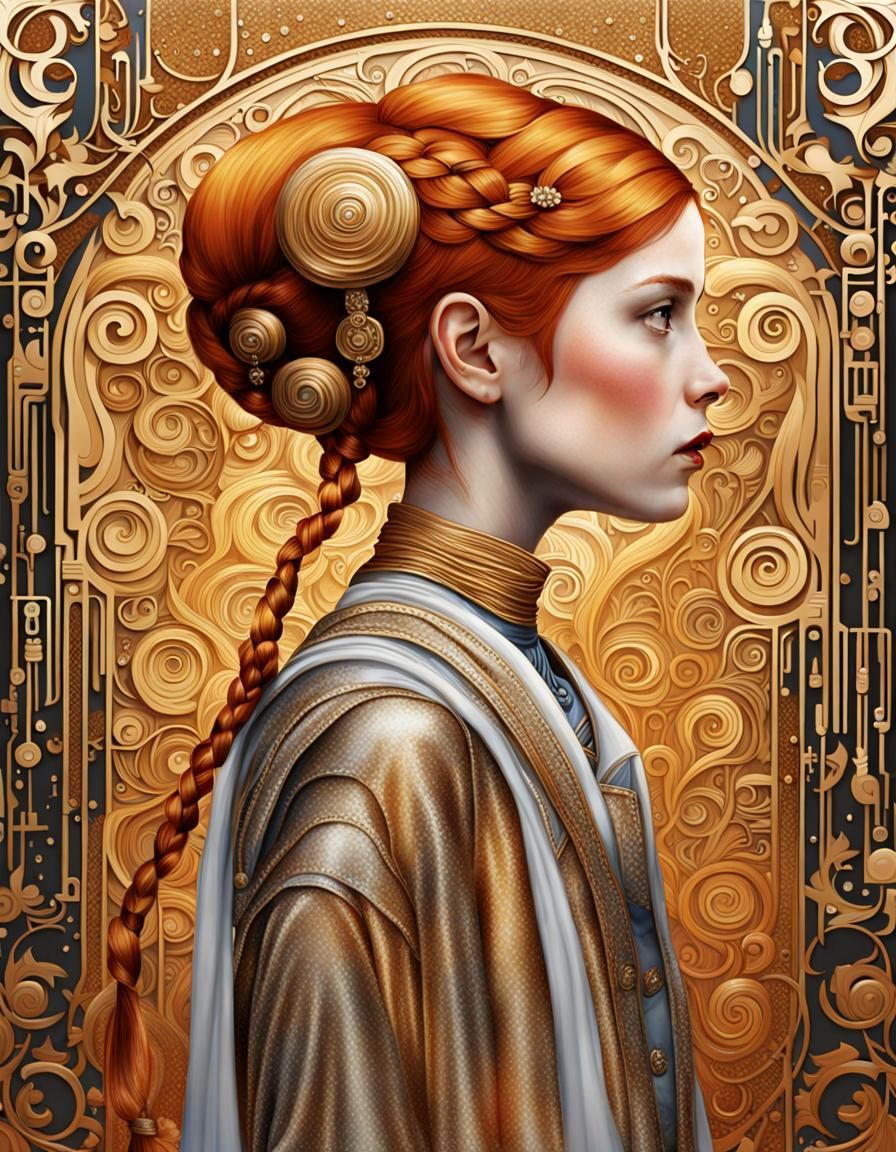 Pippi Longstocking in Star Wars, Klimt Style