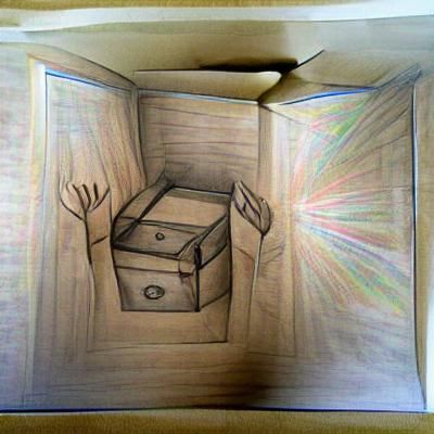 Mysterious Magic Box Interior Illustration