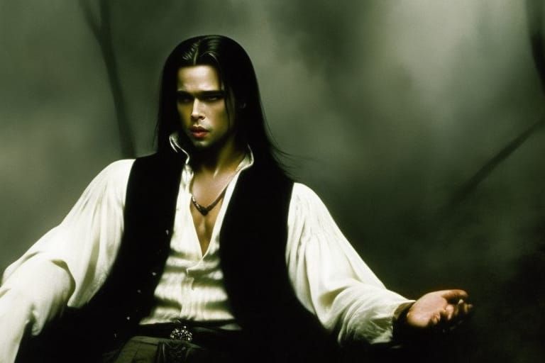 Brad Pitt as Vampire Louis, Expressive Portrait
