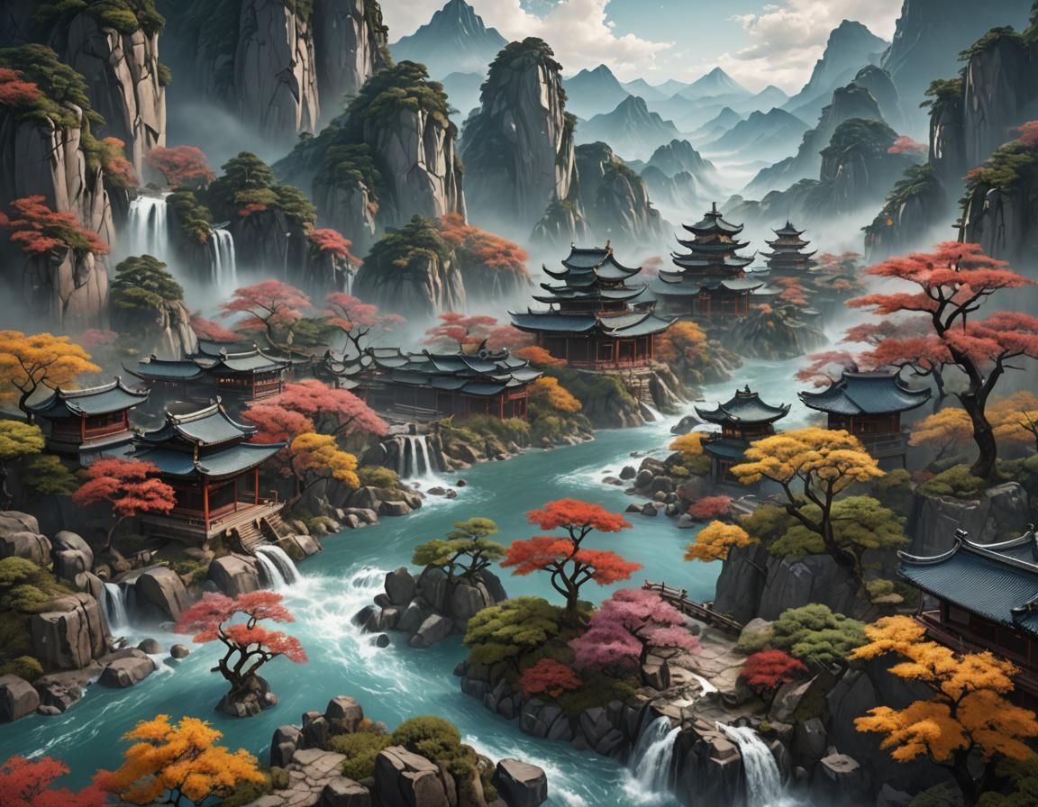 Ancient Japanese Landscape Art in Unreal Engine