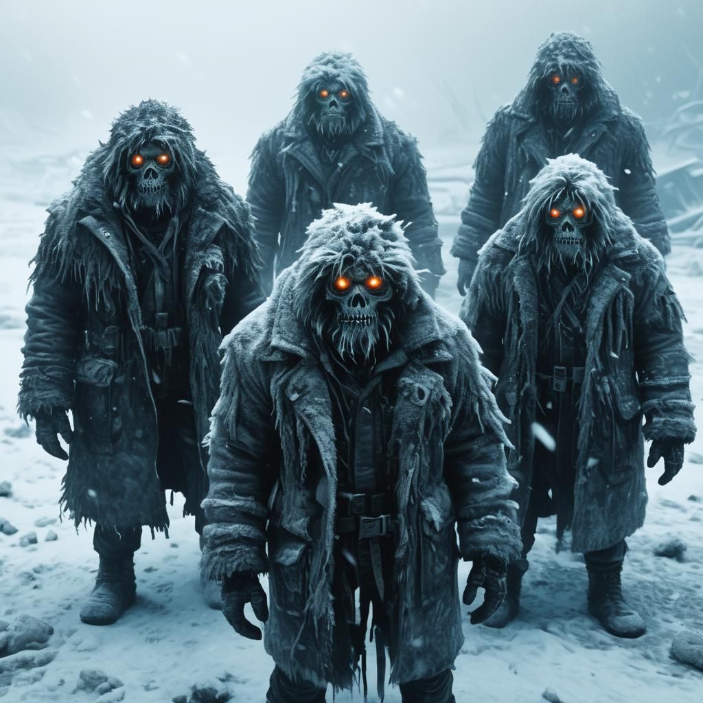 Cinematic Post-Apocalyptic Winter Scene in a Moody Atmospher...