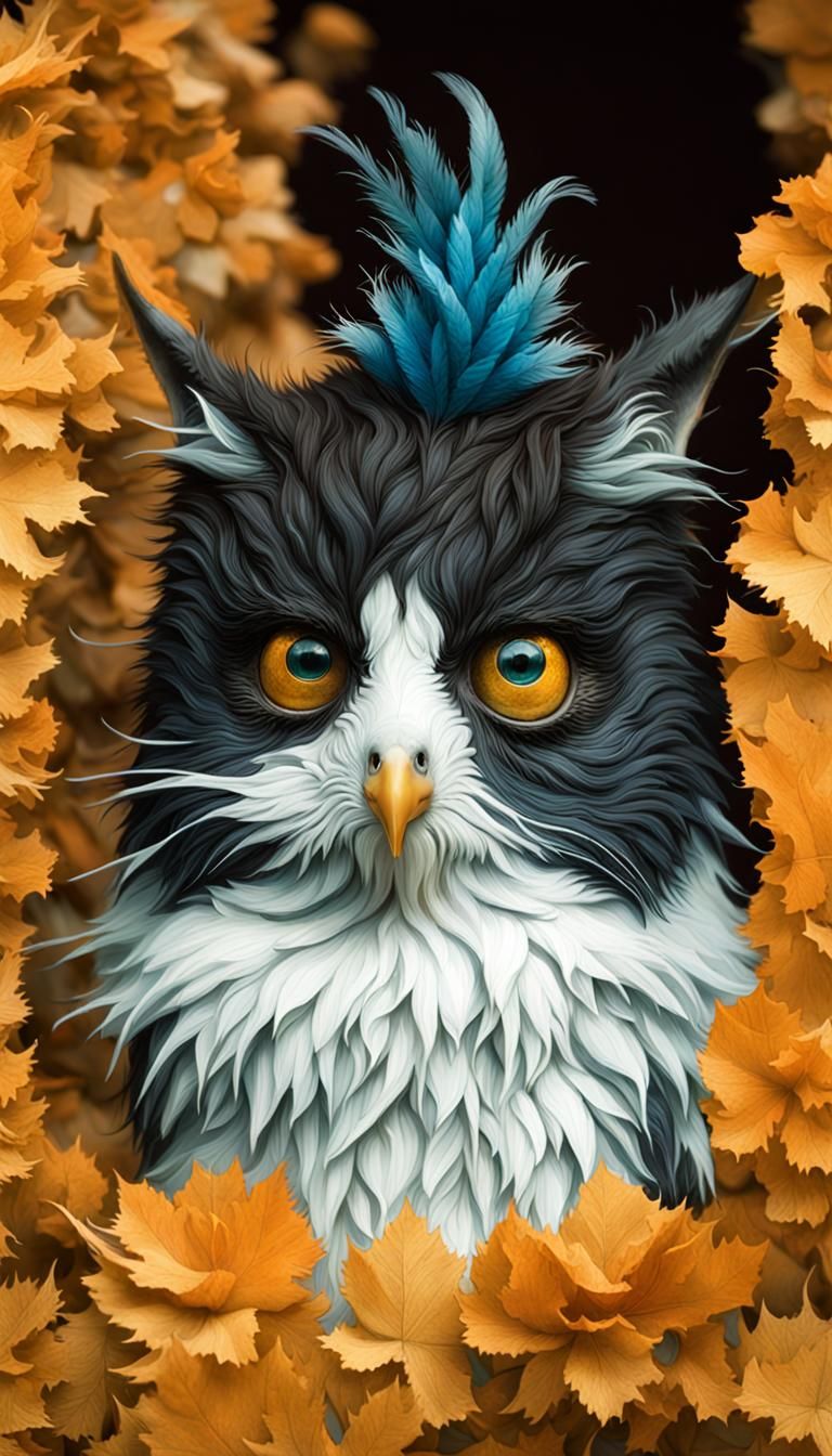 Bird Monster's First Day: Digital Art Portrait