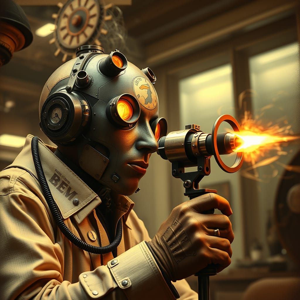 Ironic steampunk precisionism