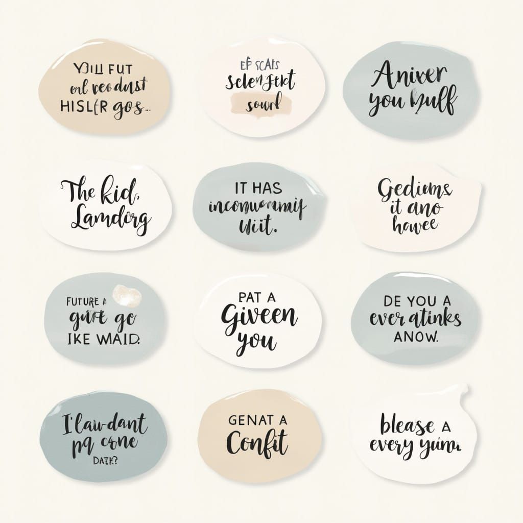 Minimalist Inspirational Quote Stickers with Subtle Texture....