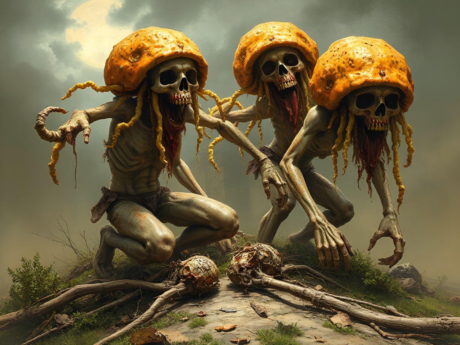 Cordyceps Infected Zombies in Meca's Art Style