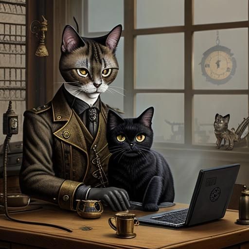 Steampunk Cats Connect Online