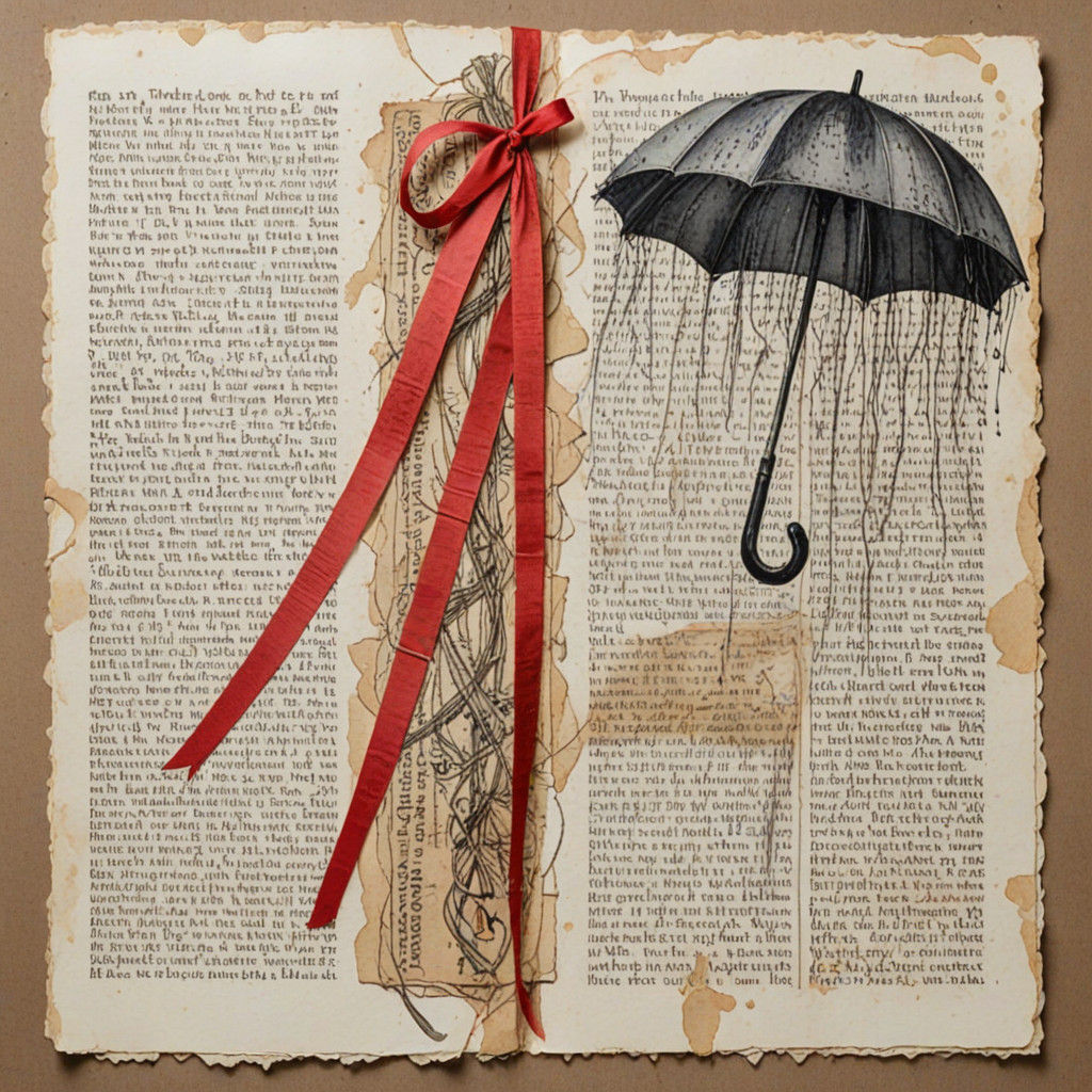 Vibrant Ocean Oasis with Umbrellas in a Dreamlike Atmosphere