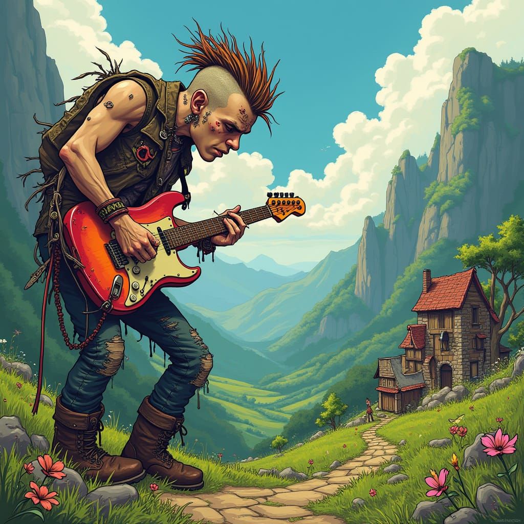 Giant Punk Rocker Concert in Fairy Valley