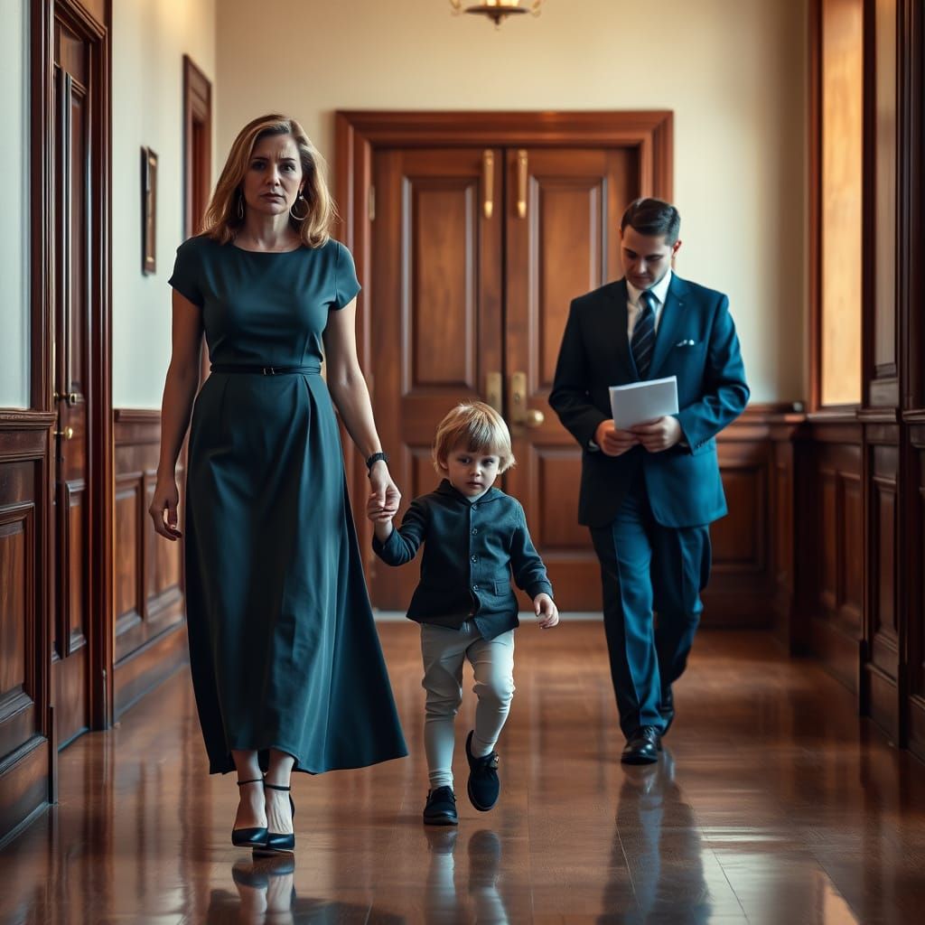 Emotional Courtroom Scene in Style of Rockwell