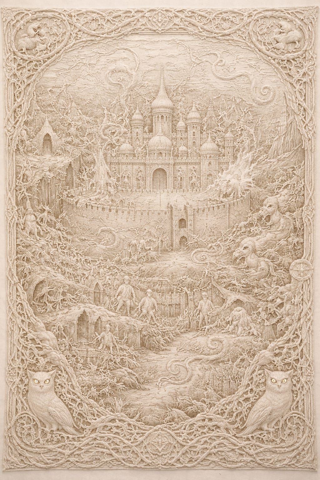 Chisnat. And the Barely Adequate Psychic Defences Thereof. A Tale Told in Bast-Fibre Whitework by Grum.