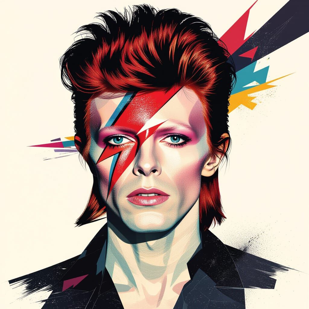 Surreal Black Star: Abstract Digital Glamour Art