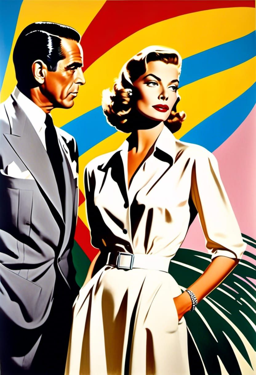 1950s Fashionable Woman Pop Art Portrait