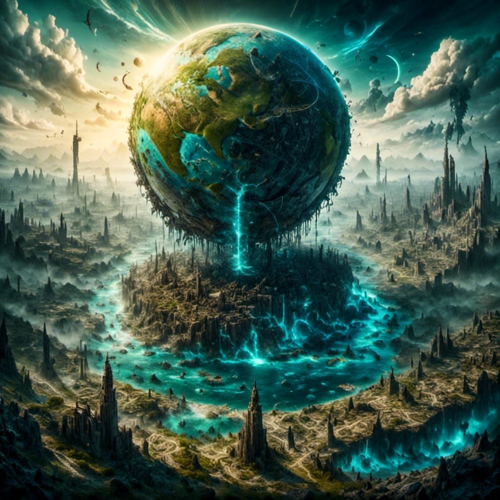 Glowing Runes Urge: Say No to War, Save Earth