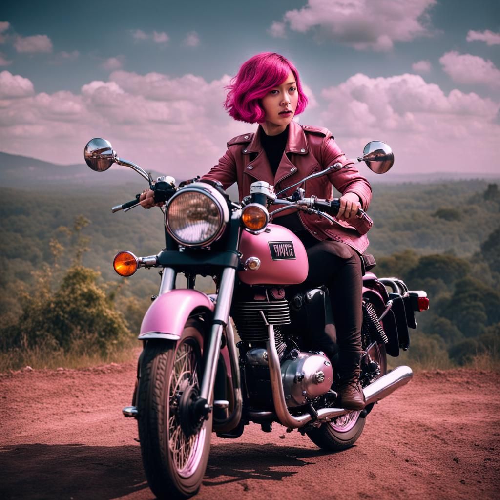 K-Pop Star on Royal Enfield Motorcycle